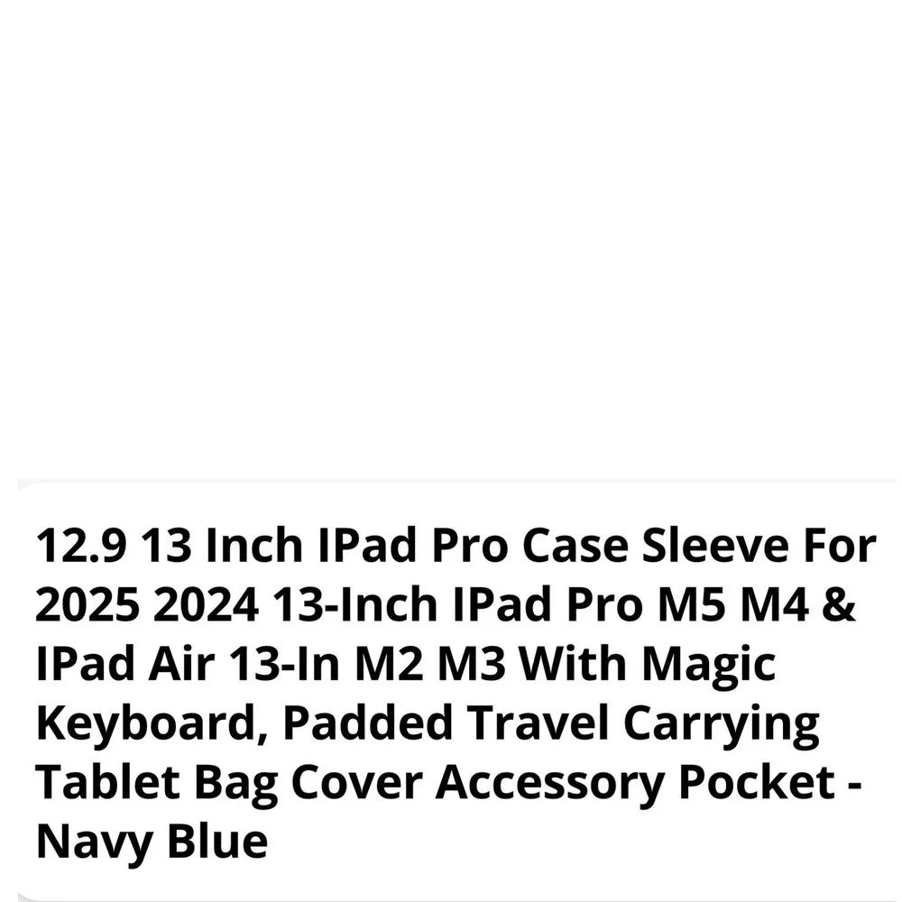 CaseBuy Navy Blue 13 Inch‎ iPad Pro Air Tablet Sleeve Padded Travel Carrying Bag
